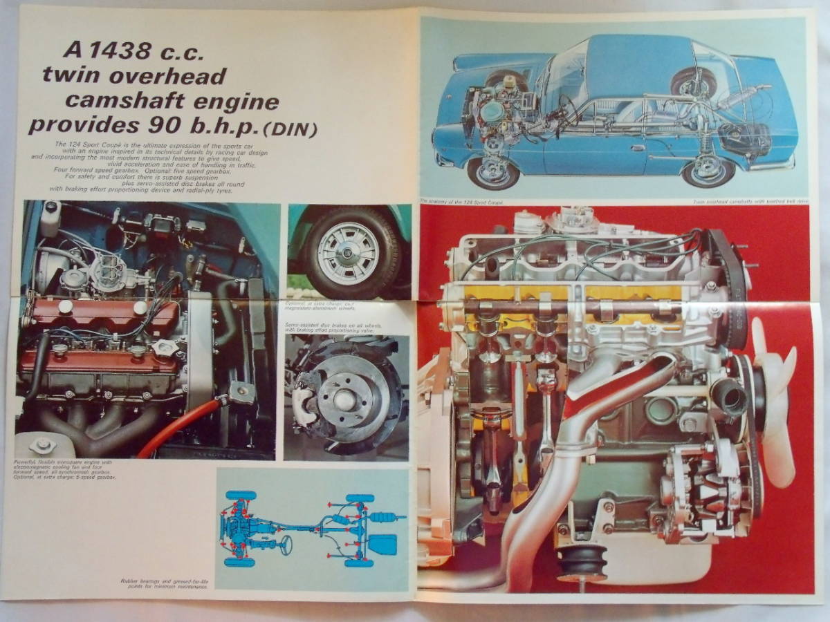 * Fiat 124 sport coupe previous term model English catalog *