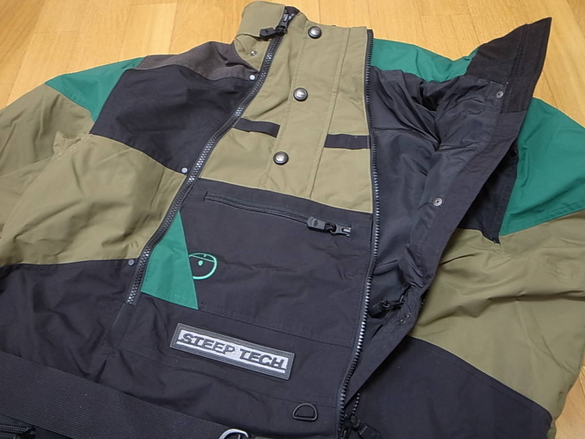 【送料無料 即決】海外限定 THE NORTH FACE STEEP TECH APOGEE JACKET XL 新品 オリーブ ブラック スティープテック アポジー ジャケット