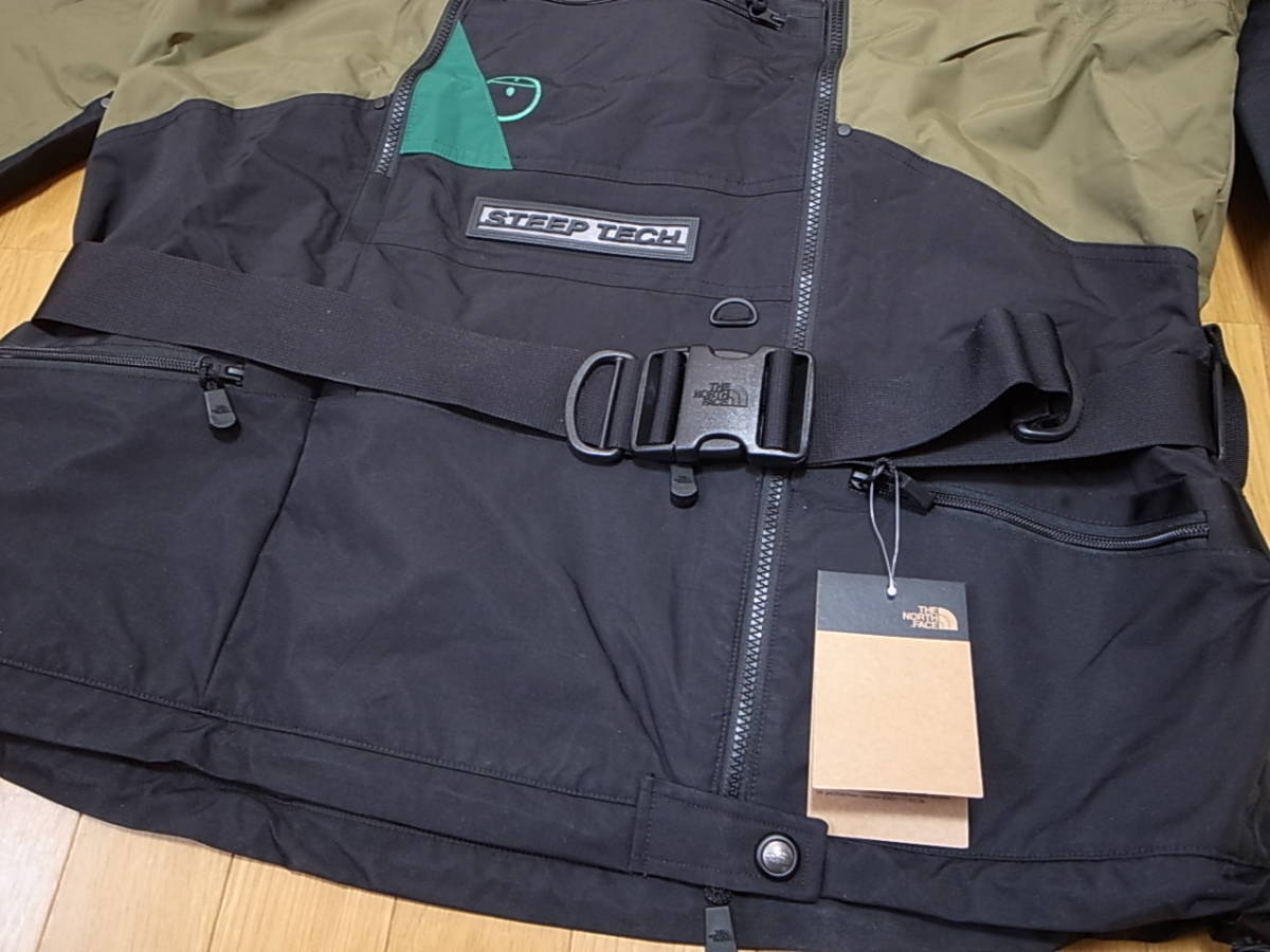 【送料無料 即決】海外限定 THE NORTH FACE STEEP TECH APOGEE JACKET XL 新品 オリーブ ブラック スティープテック アポジー ジャケット