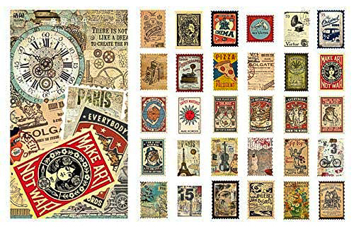 □■□42017-HS□■□[FLAKE-STICKER] ヴィンテージSTAMP_RETRO MODERN TIMES_画像2