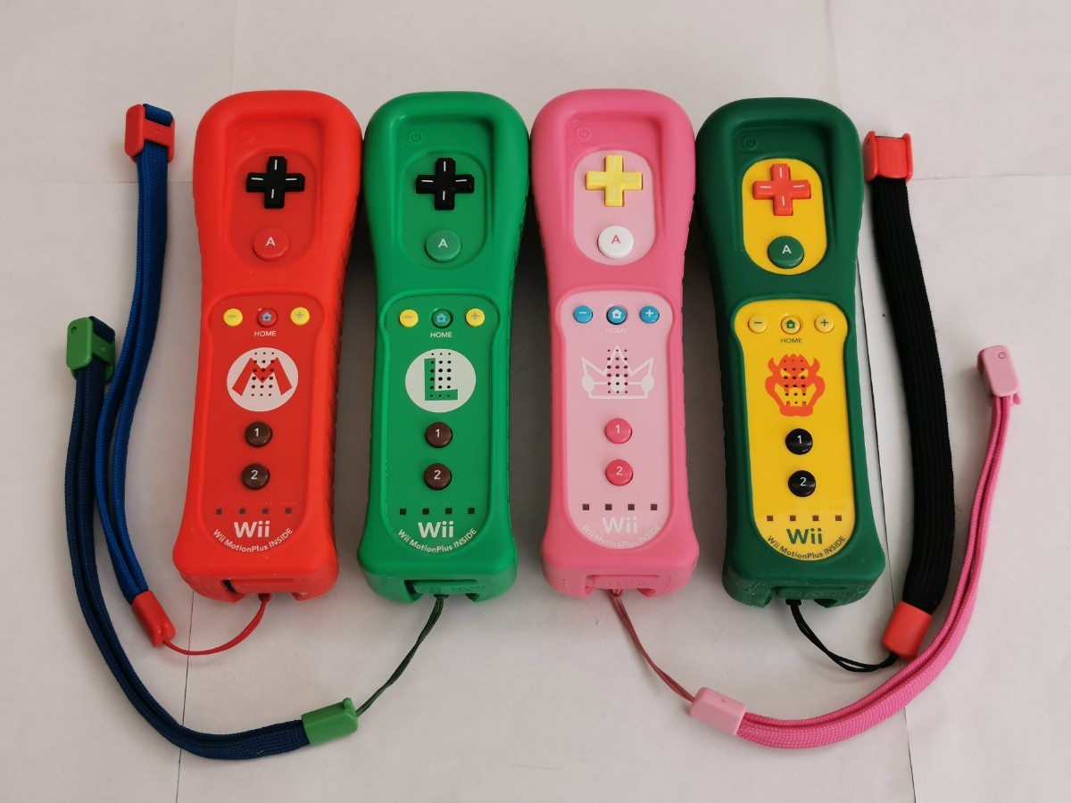 任天堂 Wiiリモコンプラス 4本セット マリオ ルイージ ピーチ クッパ