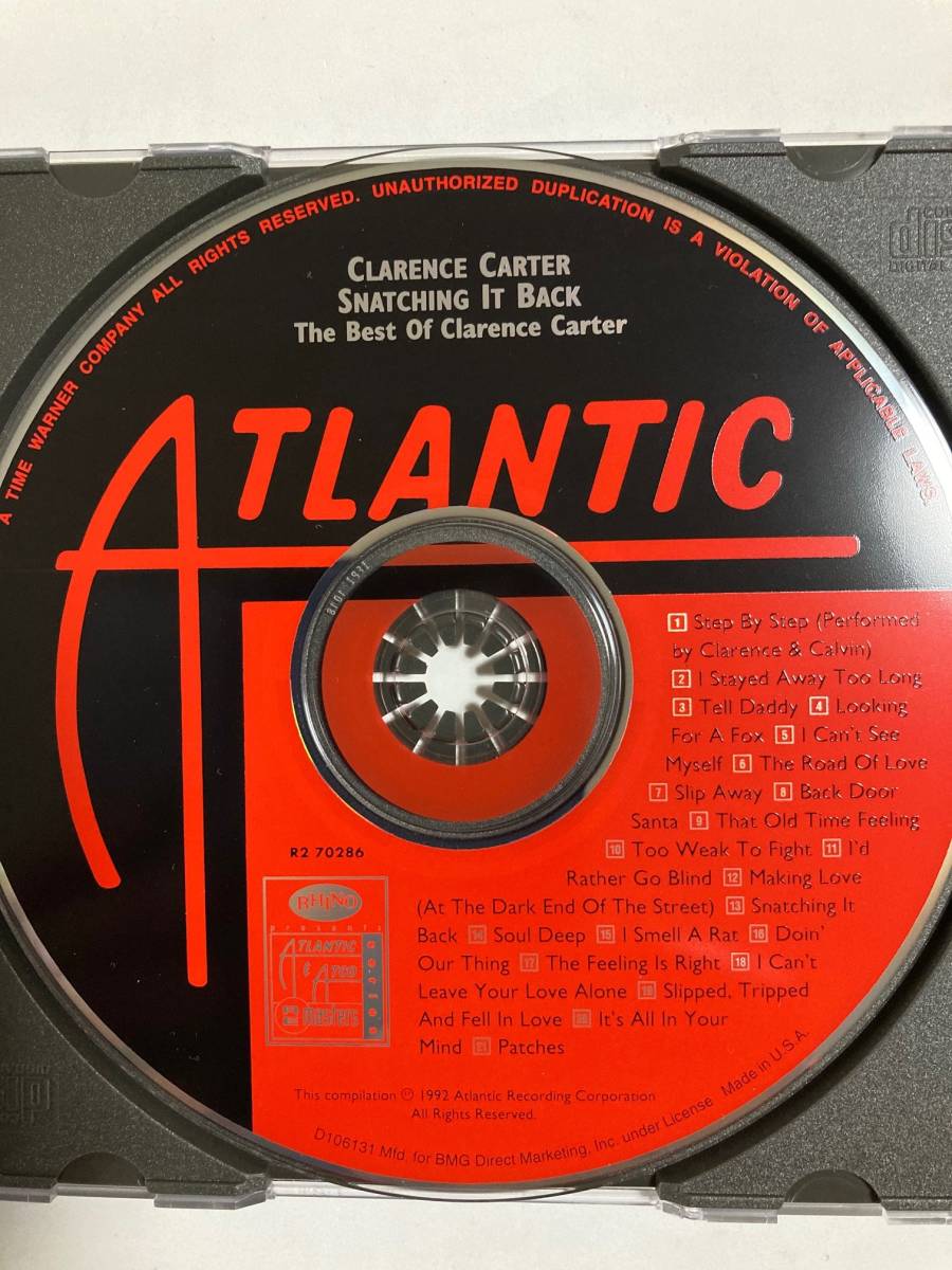 【ブルース】クラレンス・カーター(CLARENCE CARTER)「スナッチング・イット・バック（ザ・ベスト・オブ)」(レア)中古CD、US初盤、BL-205_画像5