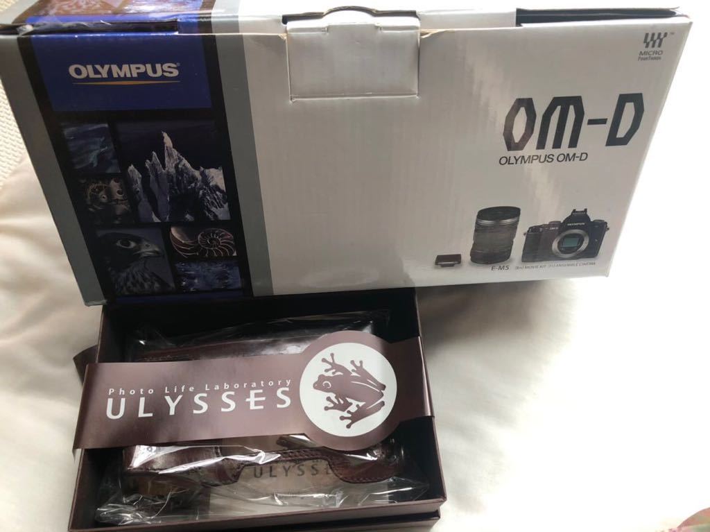  OLYMPUS オリンパス カメラレンズ OM-D e-m5本体 レンズセット 箱あり バッテリー無し美品 ULYSSES製 カメラカバー付き
