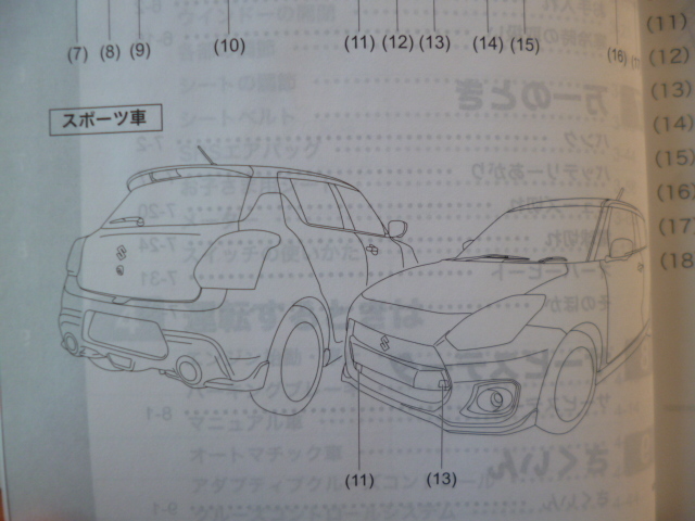 ★9957★スズキ スイフト スポーツ マイルド ハイブリッド ZC83S ZD83S ZC53S ZC43S ZC13S ZC33S ZD53S 説明書 2018年7月★の画像4