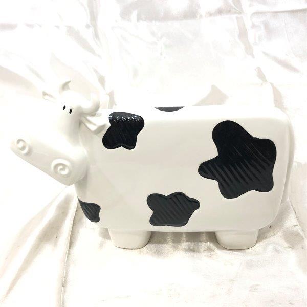 Premier Housewares Ornament Cow Small Black&White Ceramic 牛 装飾品 置物 オブジェ インテリア おしゃれ W26xD8xH19 cm F-391_画像2