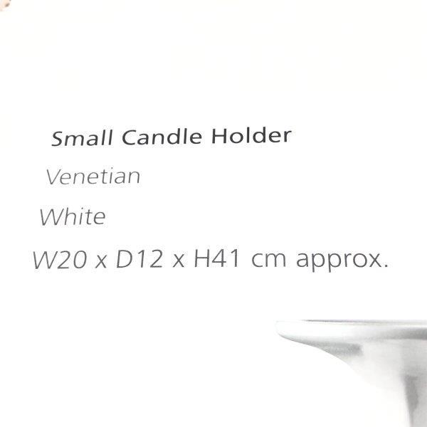 Small Candle Holder キャンドル ホルダー ろうそく 置物 雑貨 Venetian White インテリア おしゃれ W20xD12xH41 cm F-410_画像4