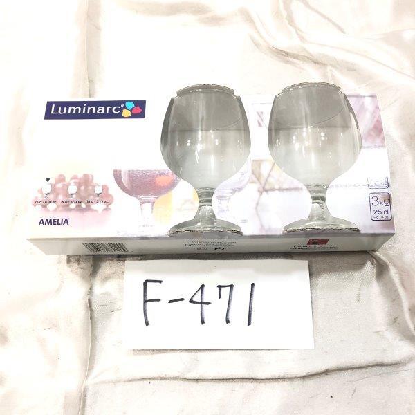 Luminarc ワイングラス 3個入り FRANCE フランス製 250ml 径7.9cm 高さ11.6cm おしゃれ W10xD8xH28 cm F-471