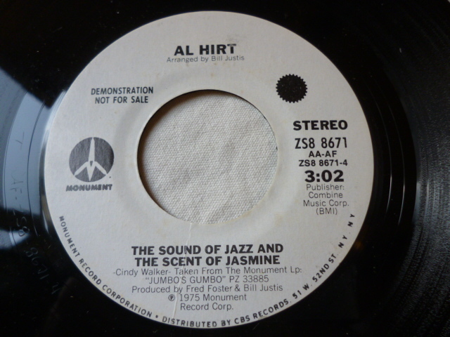 Al Hirt / Monkey Farm 名曲 JAZZ 7インチシングル　45　オリジナル盤 The Sound Of Jazz And The Scent Of Jasmine 収録　試聴_画像3