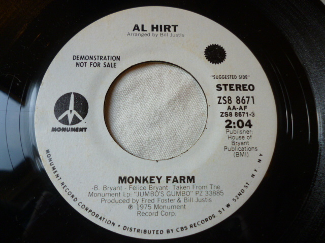 Al Hirt / Monkey Farm 名曲 JAZZ 7インチシングル　45　オリジナル盤 The Sound Of Jazz And The Scent Of Jasmine 収録　試聴_画像2
