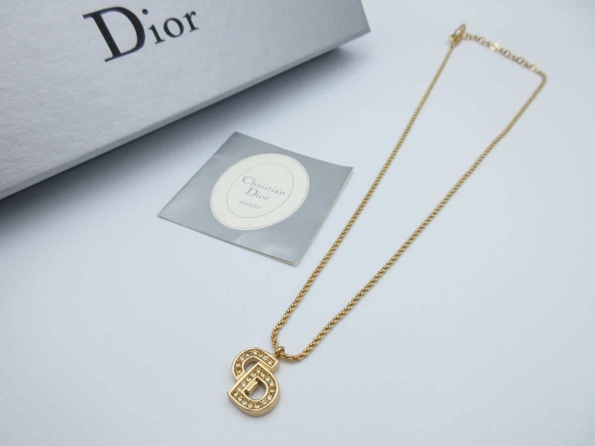 【極上美品】Christian Dior ネックレス CD ロゴ クリスチャン ディオール ヴィンテージ アクセサリー レディース 結婚式 レア ay-11-5