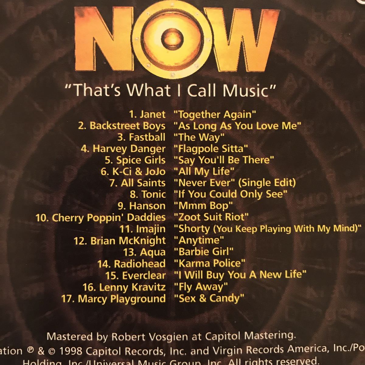 CD NOW That's What I Call Music! Vol. 1 by Various Artists 1998 90年代 ヒット集 洋楽 オムニバス _(R1)_画像4