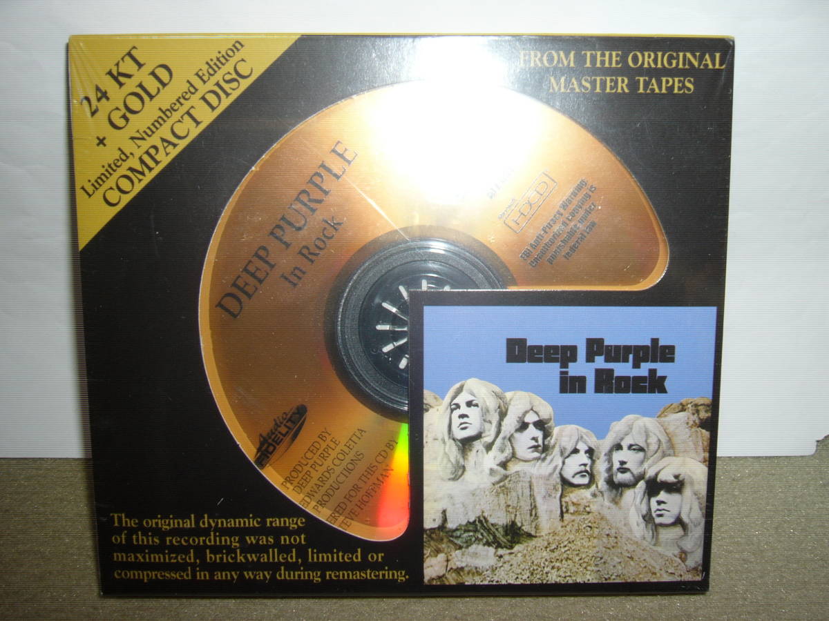ハードロック化第一弾の大傑作「In Rock」Audio Fidelity社独自リマスターGold CD仕様限定盤　輸入盤未開封新品。