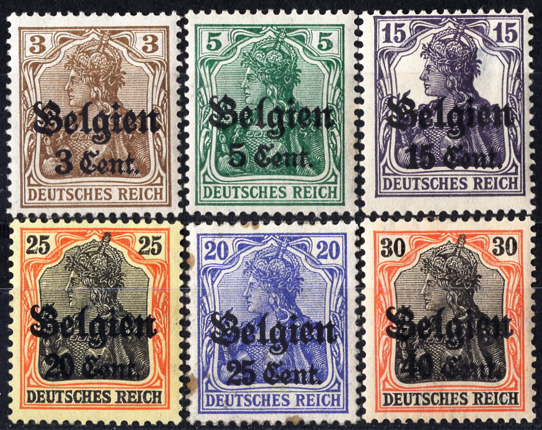 *1916-18 year Germany .. under Belgium - [ gel mania ].. stamp unused (NH.LH)(SC#N10-N19)*TT-1609