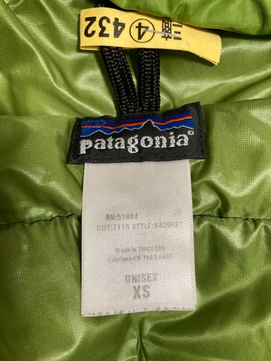 パタゴニア patagonia ダスパーカ XSサイズ  ブライトグリーン 2007年製 廃盤 美中古 直営店購入品