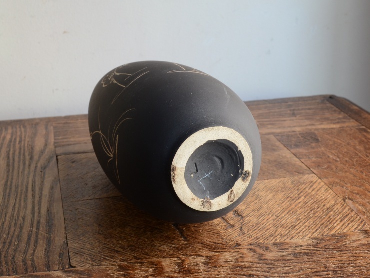 アンティーク花器 オブジェ ヴィンテージ デザイン 陶器 フラワーベース（H19.5cm） 華道 花瓶 生け花 ポット_画像6