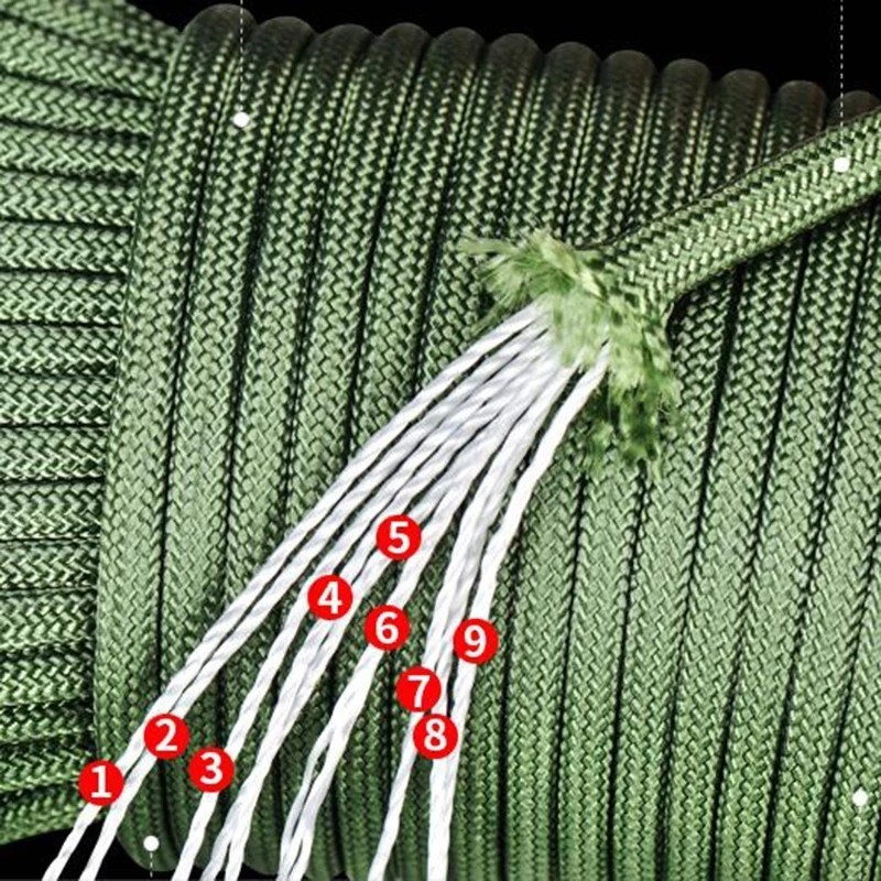 パラコード ロープ 細引き 4mm 30m 深緑色