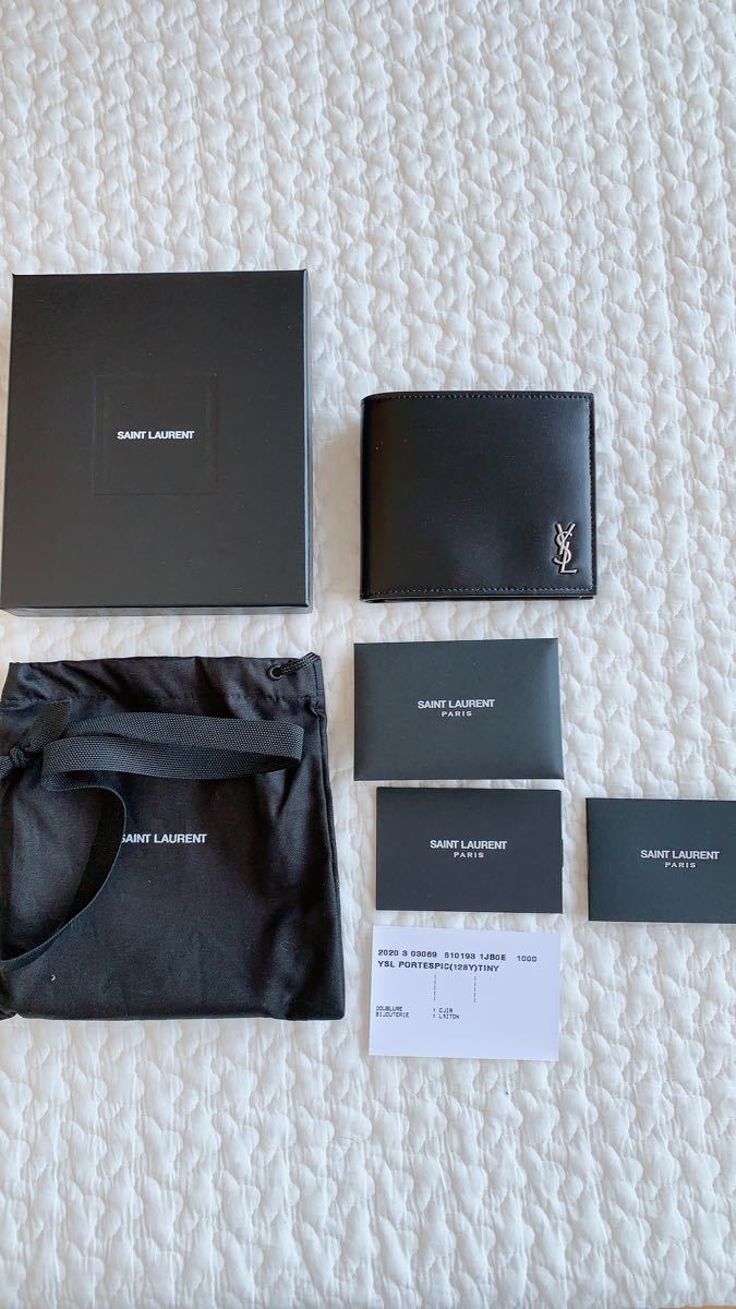 すぐ届く∞Saint Laurent国内直営∞折りたたみ長財布 新品未使用︎サンローラン 折りたたみ財布(サンローラン SAINT