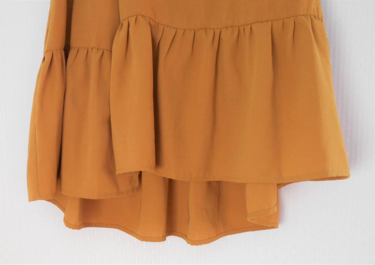 【新品】1000円引き　ＲＯＰＥ’ＰＩＣＮＩＣ　レディース　麻調ティアードスカート　３６サイズ　カラシ　ロペピクニック