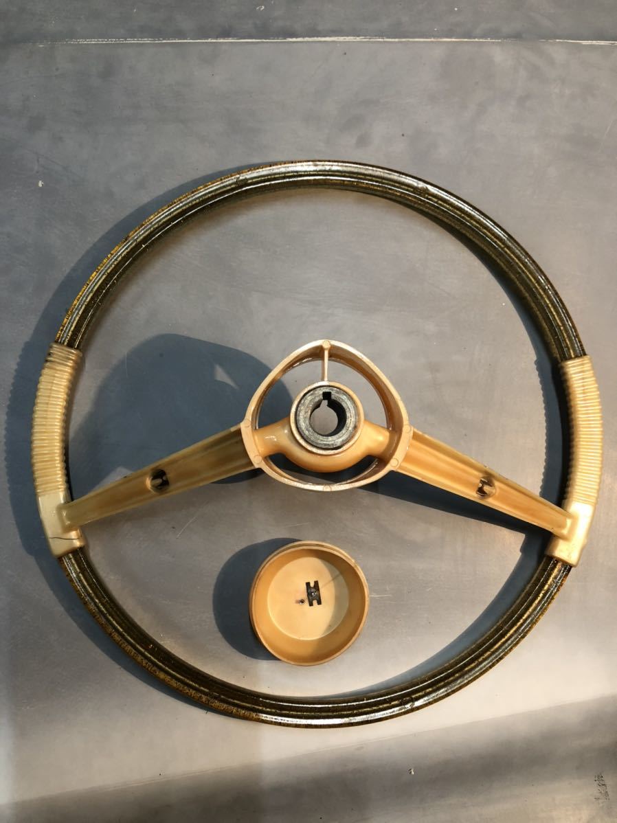 vintage glasspar steering wheel kustom custom lowrider flake 60's フレーク　ラメ_画像3