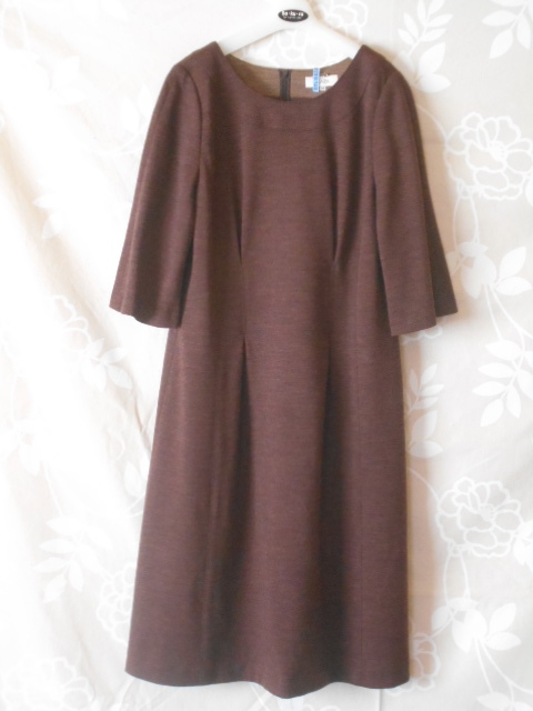  Scapa /SCAPA/ wool One-piece / made in Japan /44/ Brown 