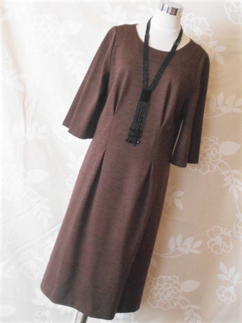  Scapa /SCAPA/ wool One-piece / made in Japan /44/ Brown 