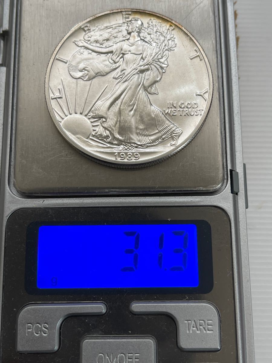 本物保証 1989年 アメリカ ウォーキングリバティ 大型 銀貨 シルバー 1 oz 1 オンス 純銀｜PayPayフリマ