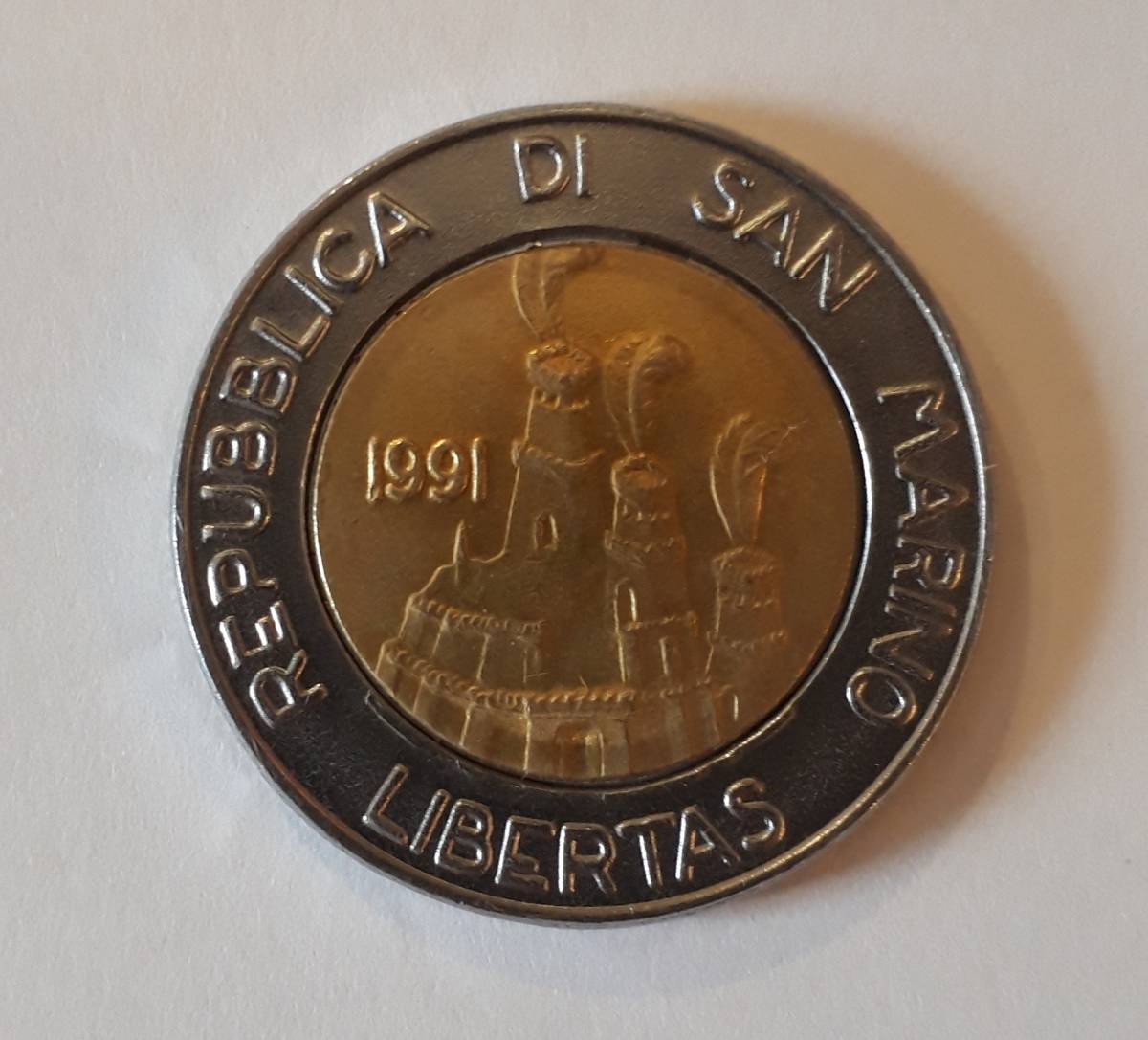 サンマリノ 1991年 500リラ 硬貨_画像1