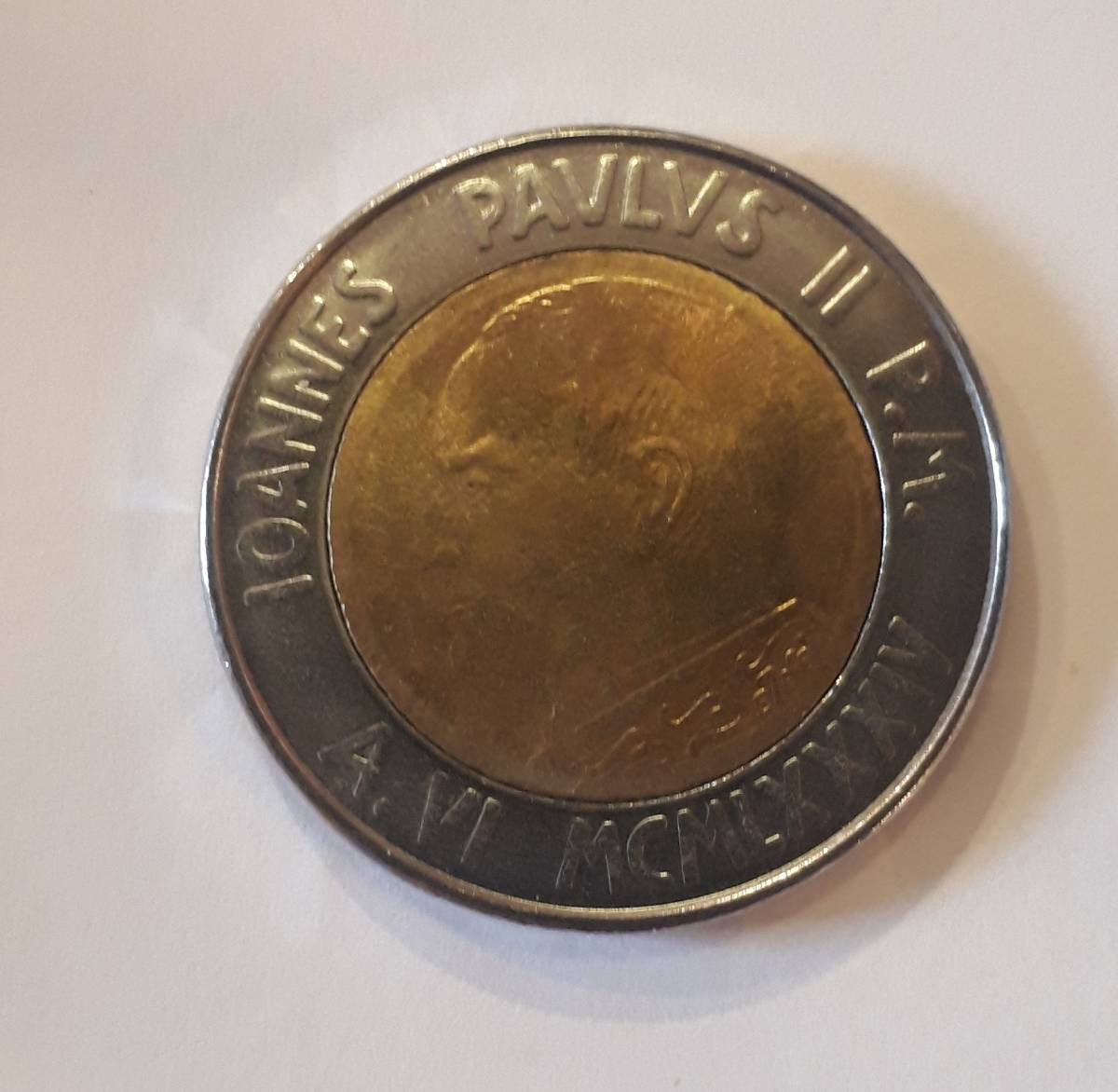 バチカン 1984年 500リラ 硬貨_画像2