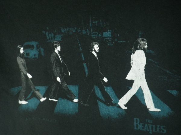 ｎ6913　ボディ不明　vintage　ビンテージ　BEATLES ABBEY ROAD　ビートルズ　アビーロード　tシャツ　人気　送料格安_画像2