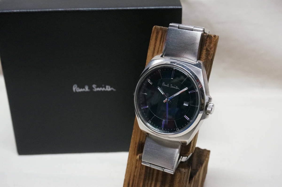 Paul Smith Closed Eyes 1116-T020640★ポールスミス クォーツ 腕時計/アナログ 時計 3針 デイト ギャランティ 付属品付き 国内直営店購入_画像2