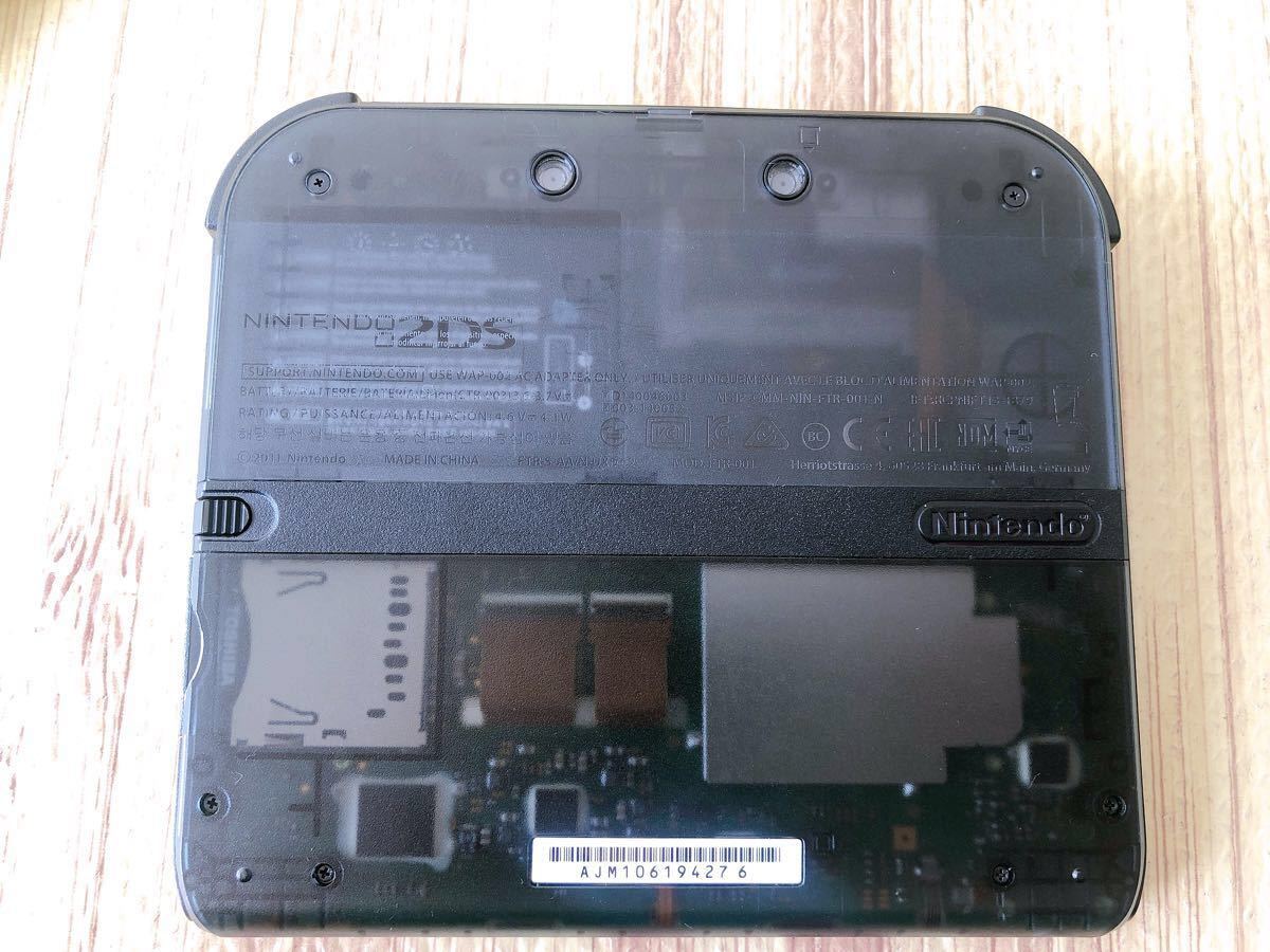 ニンテンドー2DS クリアブラック　本体　ケース　充電器　SDカード/4GB モンスターハンターダブルクロス