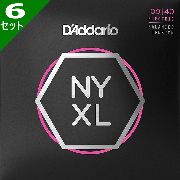 6セット D´Addario NYXL0940BT Balanced Tension Super Light 009-040