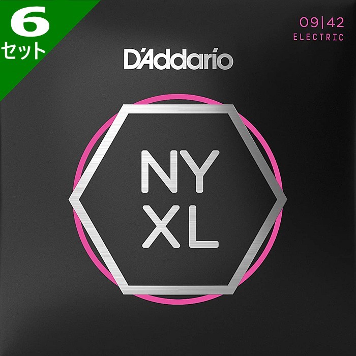 6セット D'Addario NYXL0942 Super Light 009-042 ダダリオ エレキギター弦 