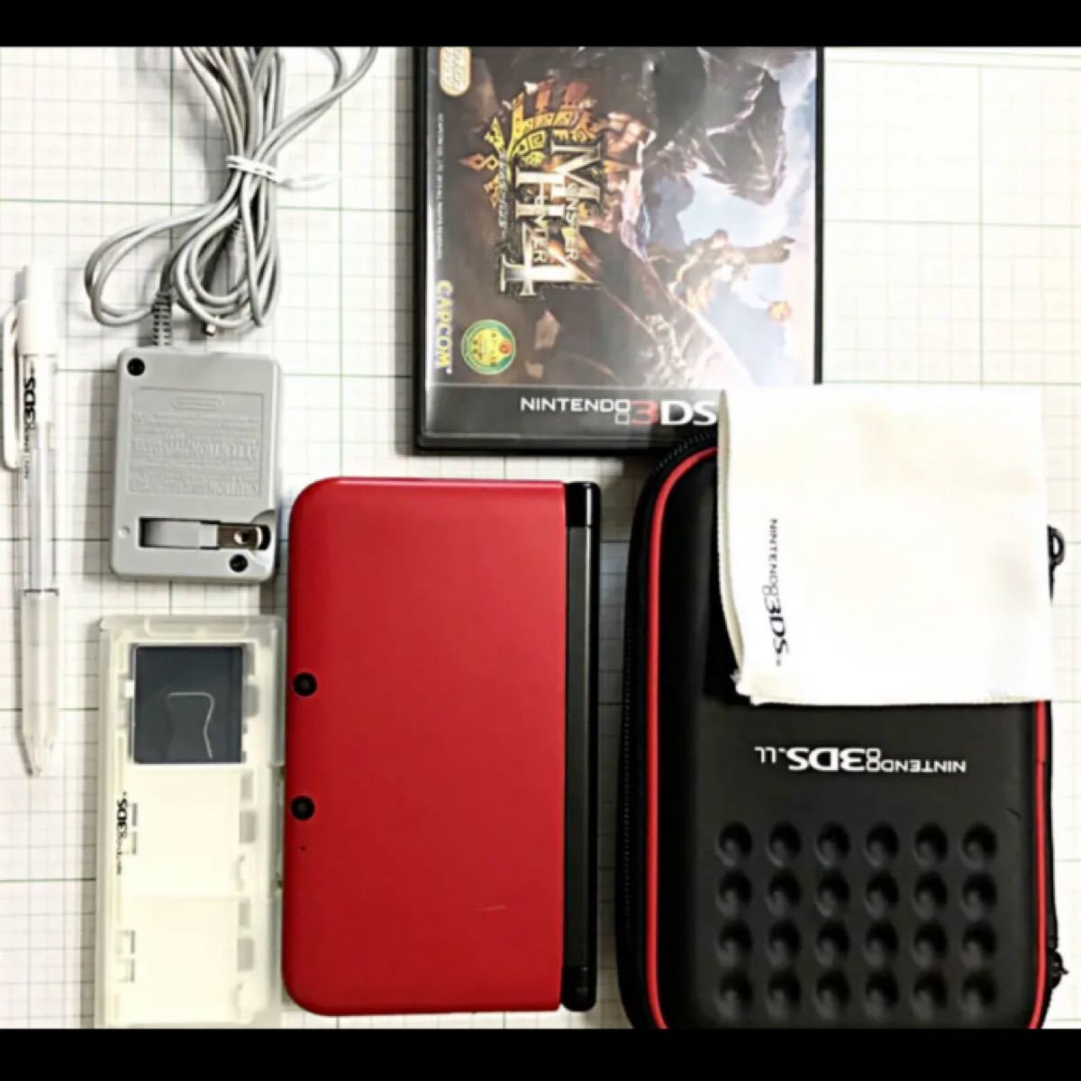 【最終値下げ】3DSLL 任天堂 タッチペン カバー 充電器 Nintendo ニンテンドー3DS LL MH4 拡張パッド