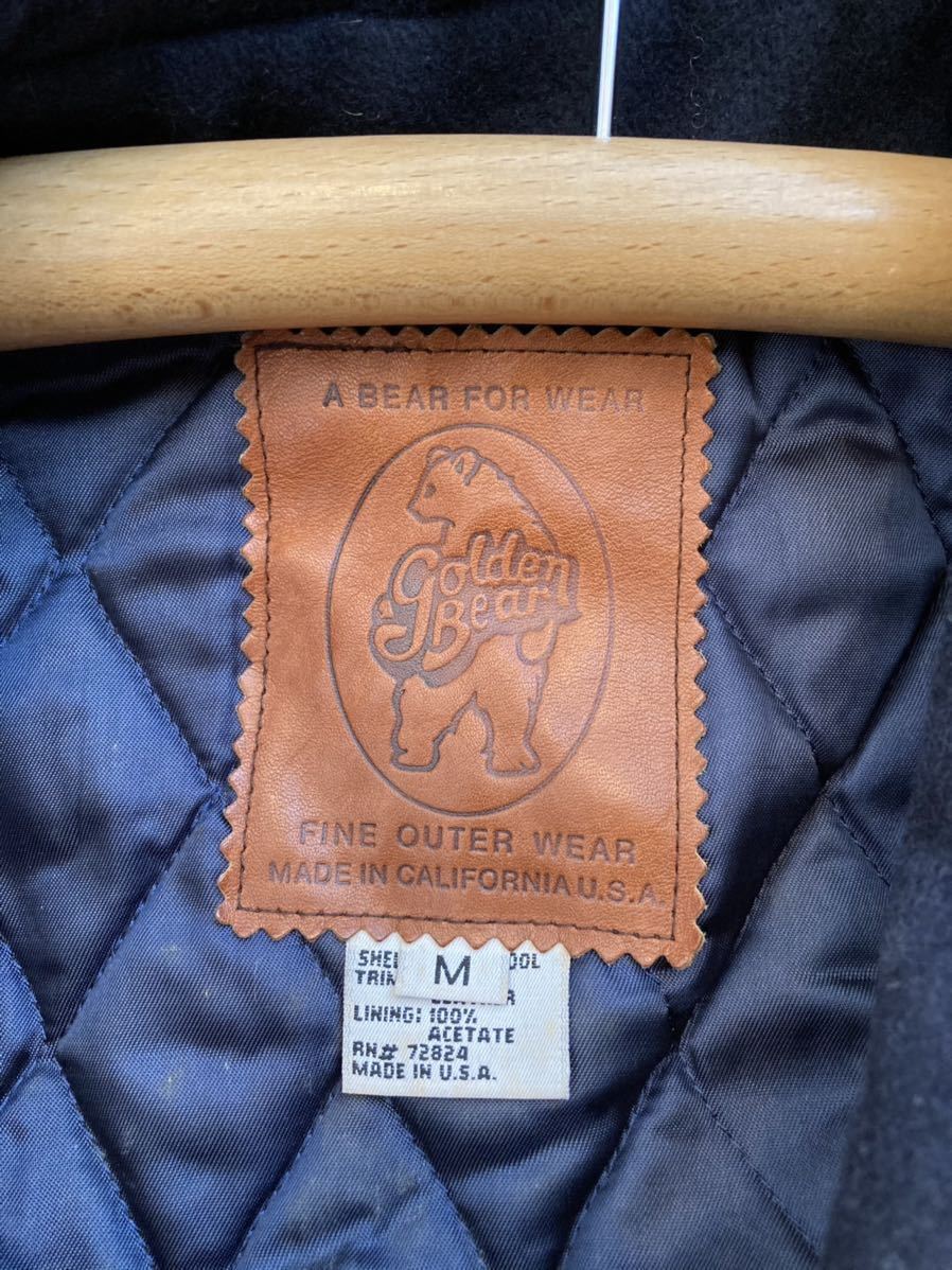 80s 90s GOLDEN BEAR ゴールデンベア メンズ ジャケット コート USA アメリカ ウール 古着 vintage ビンテージ ヴィンテージ ネイビー_画像3