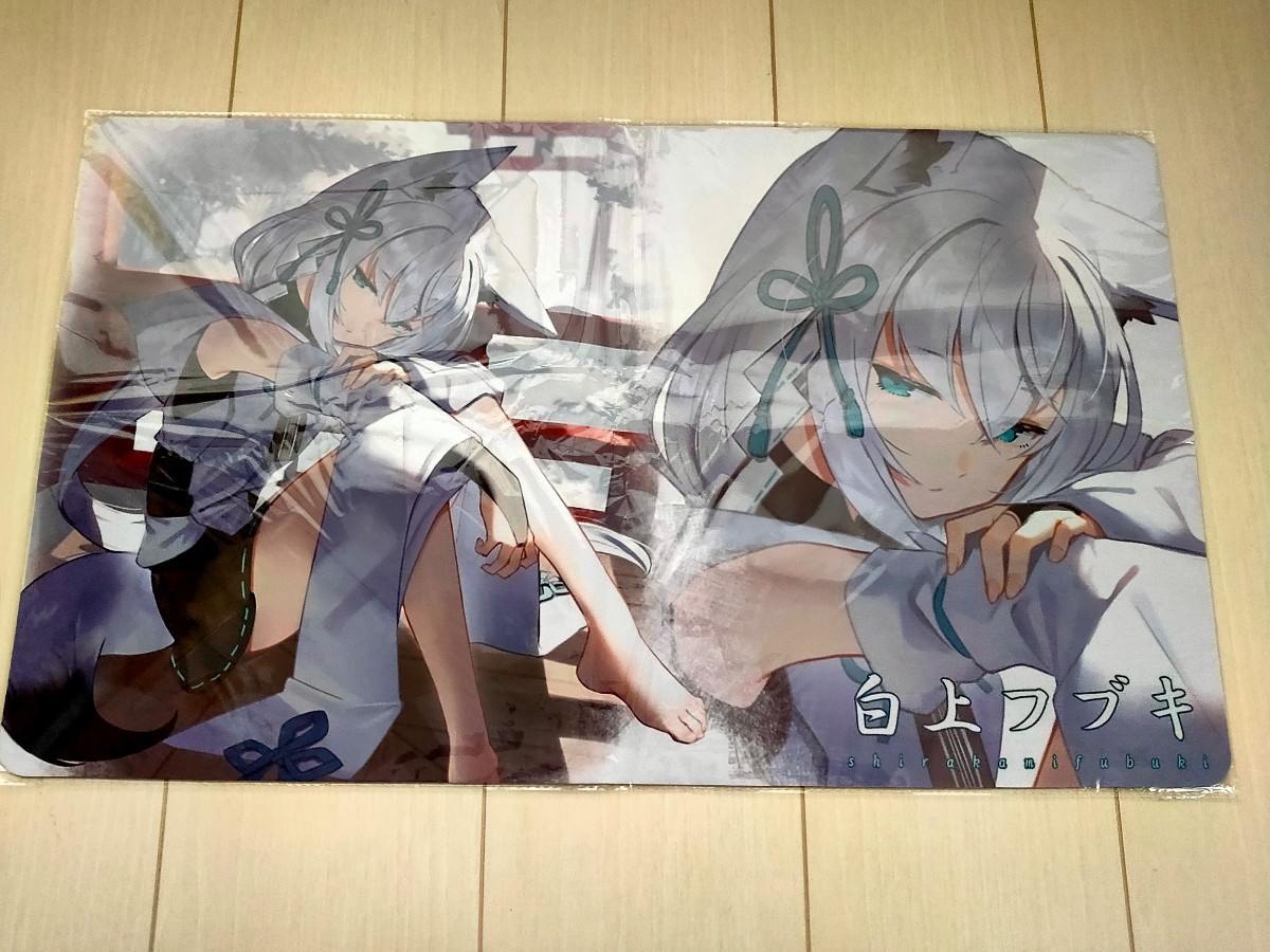 ホロライブ 白上フブキ プレイマット ラバーマット 35×60cm ホロライブ 白上フブキ プレイマット ラバーマット 35×60cm