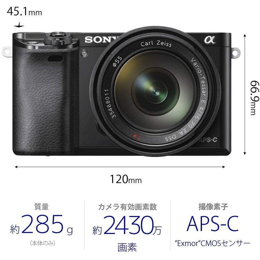  Sony SONY α6000 ILCE-6000 линзы комплект черный беззеркальный объектив б/у 