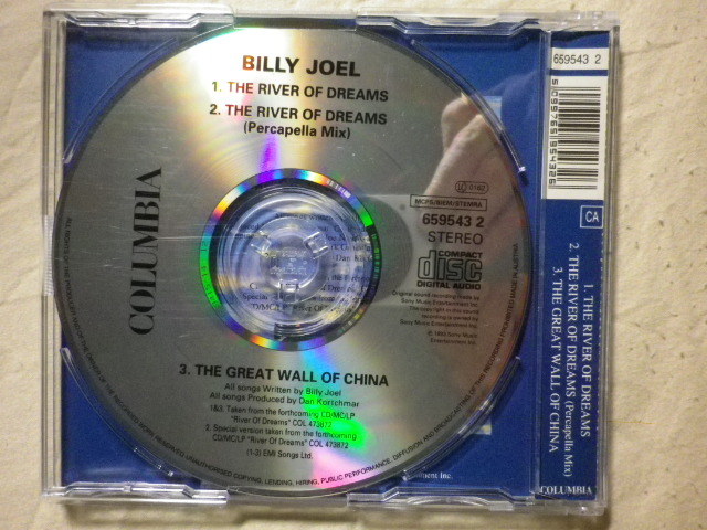 『Billy Joel/The River Of Dreams(1993)』(COLUMBIA 659543 2,Austria盤,3track,Percapella Mix)_画像2