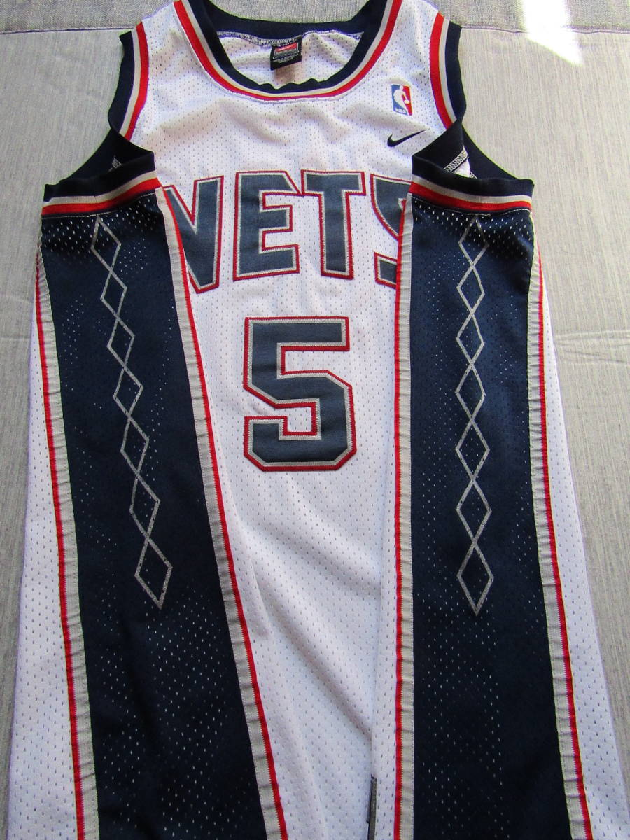 ■美品 NBA NETS KIDD ＃５ ジェイソン・キッド　NIKE製　ニュージャージー・ネッツ　ナイキ　ユニフォーム　ジャージ　ゲームシャツ　刺繍