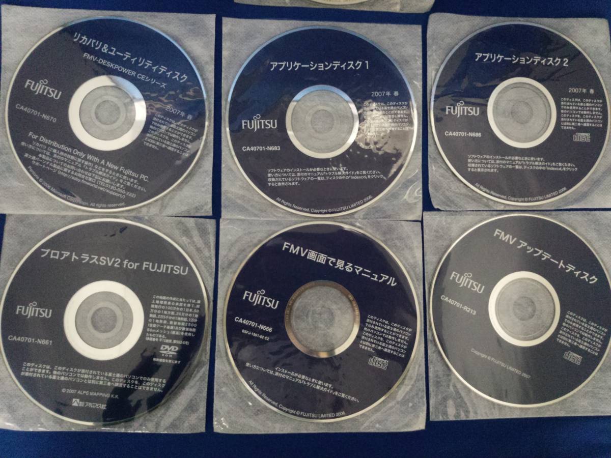 FUJITSU FMV-DESKPOWER CE series recovery disk complete set 7 sheets 2007 year spring 