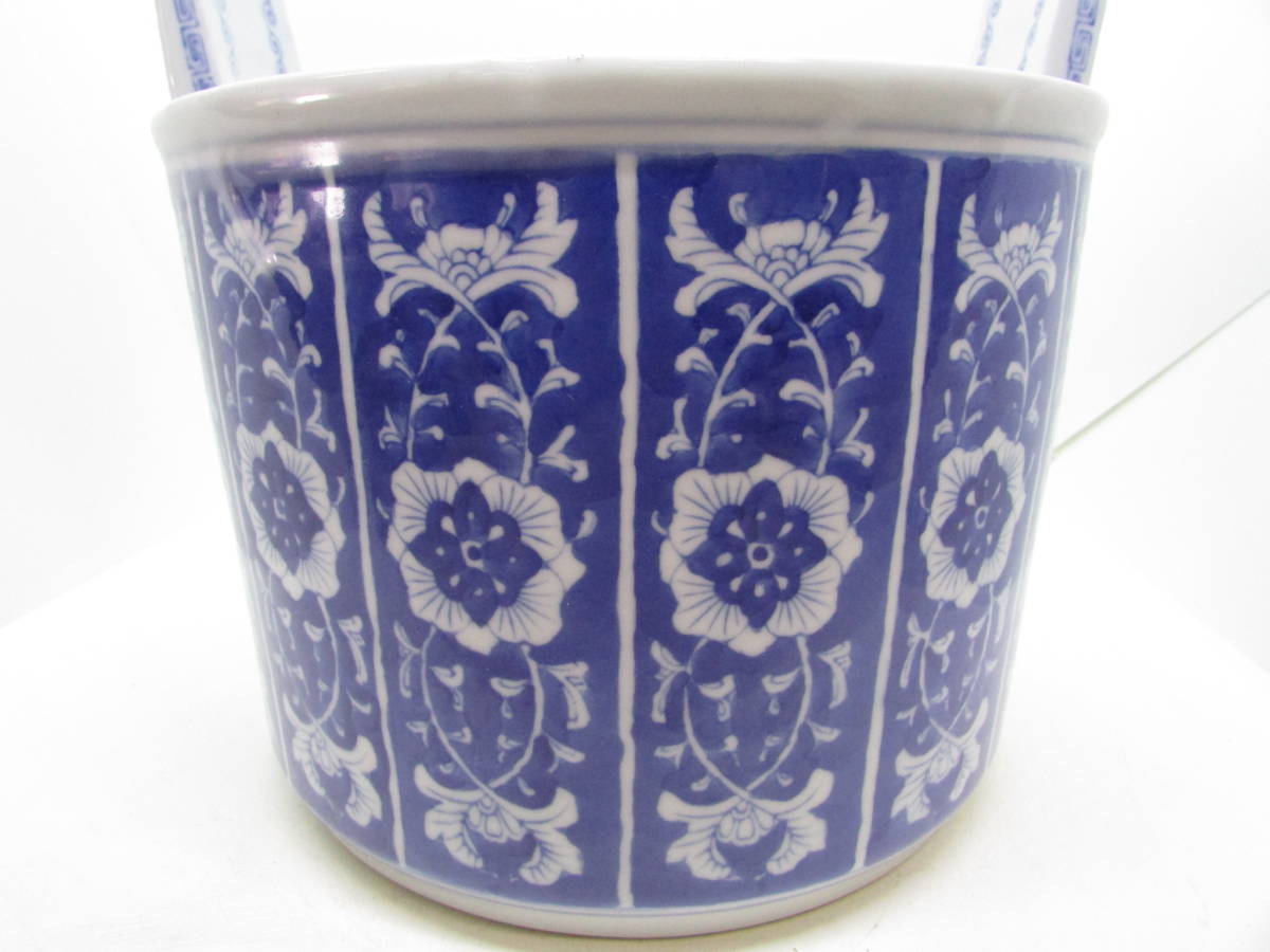【送料無料】花瓶　手桶　陶器　(K391)　_画像10