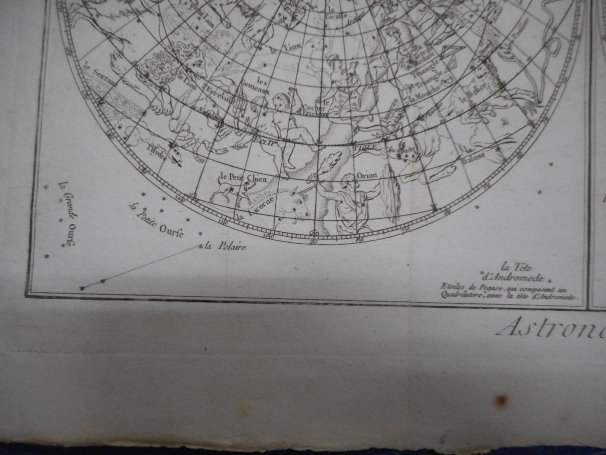即決 アンティーク、天球図、天文、天体、星座早見盤、銅版画 即決 アンティーク、天球図、天文、天体、星座早見盤、銅版画