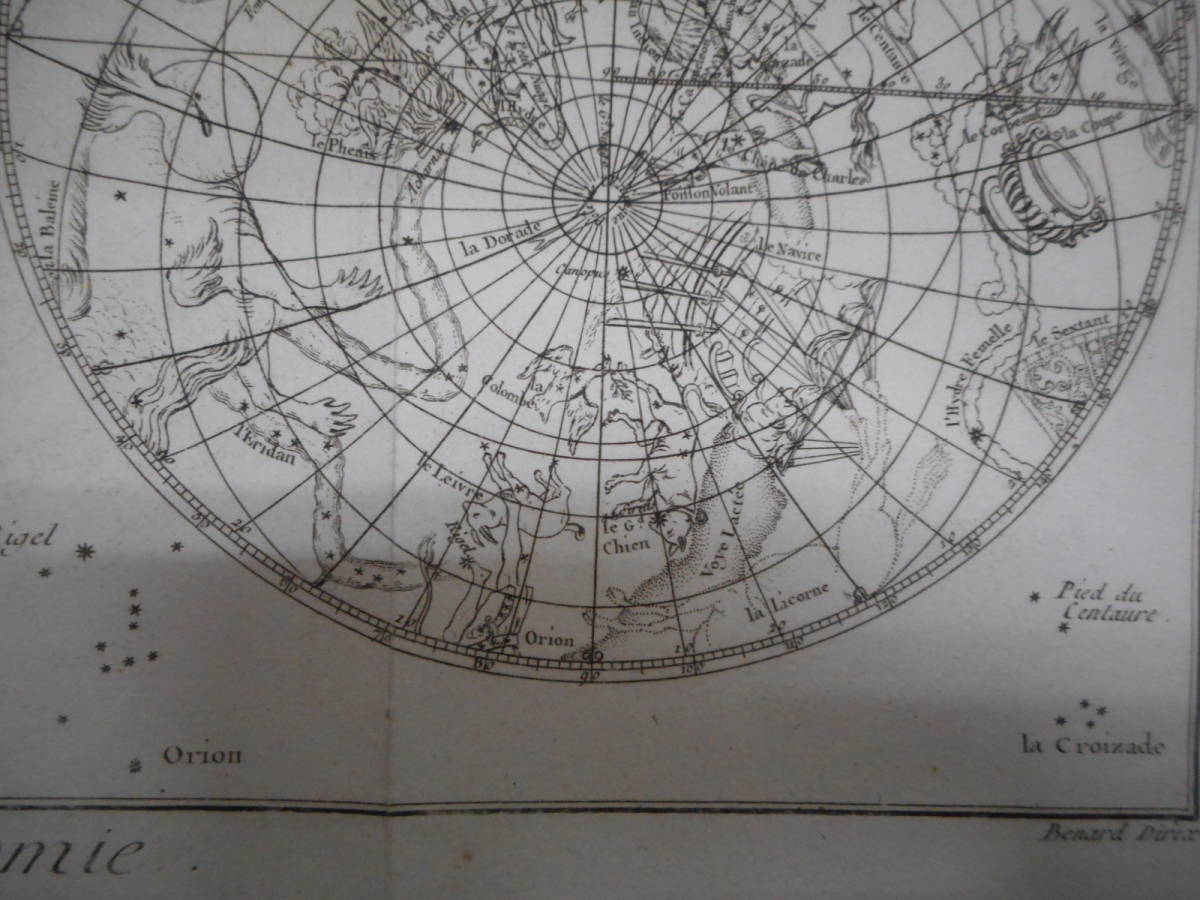 即決 アンティーク、天球図、天文、天体、星座早見盤、銅版画 即決 アンティーク、天球図、天文、天体、星座早見盤、銅版画