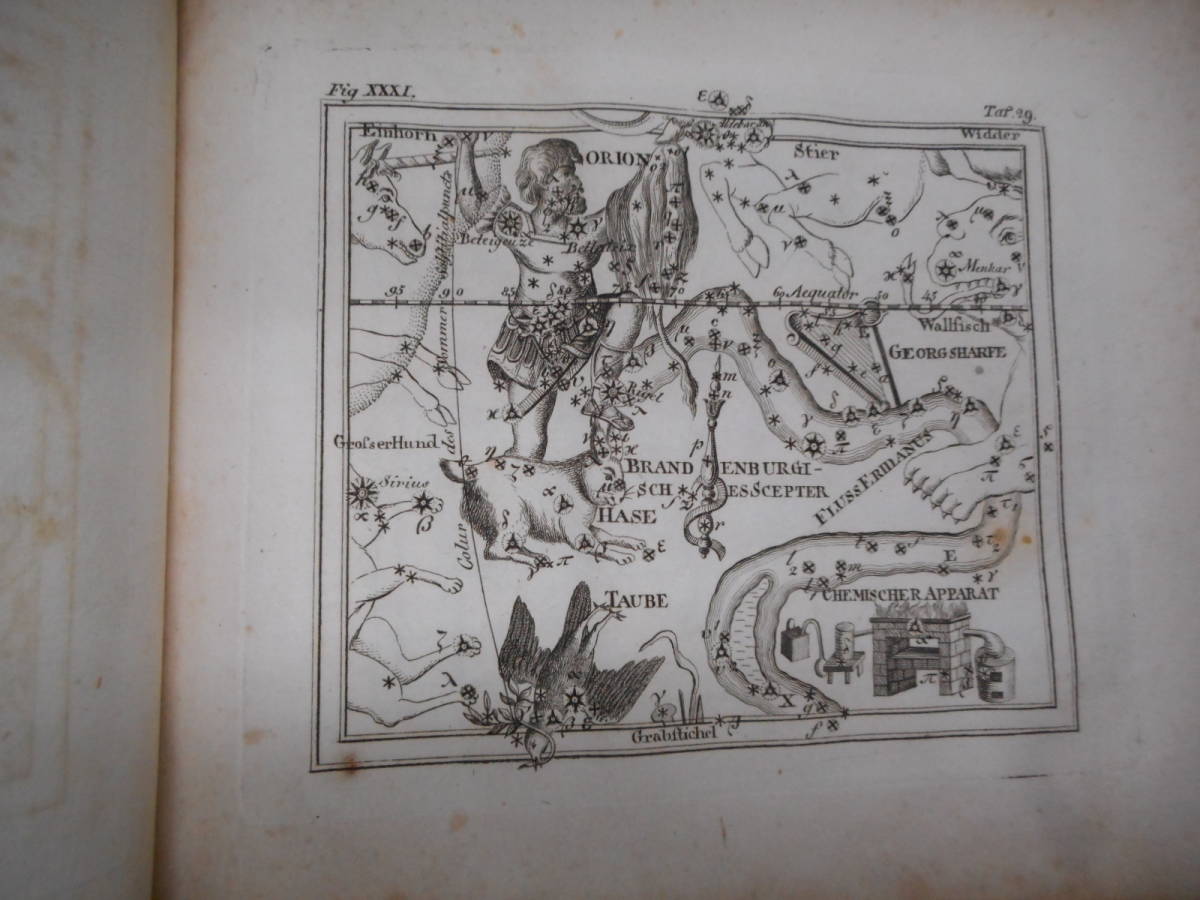 1805年『メイシナー星図帳』アンティーク、天文、天体、星座早見盤、銅版画星図、世界地図、 1805年『メイシナー星図帳』アンティーク、天文、天体、星座早見盤、銅版画星図、世界地図、