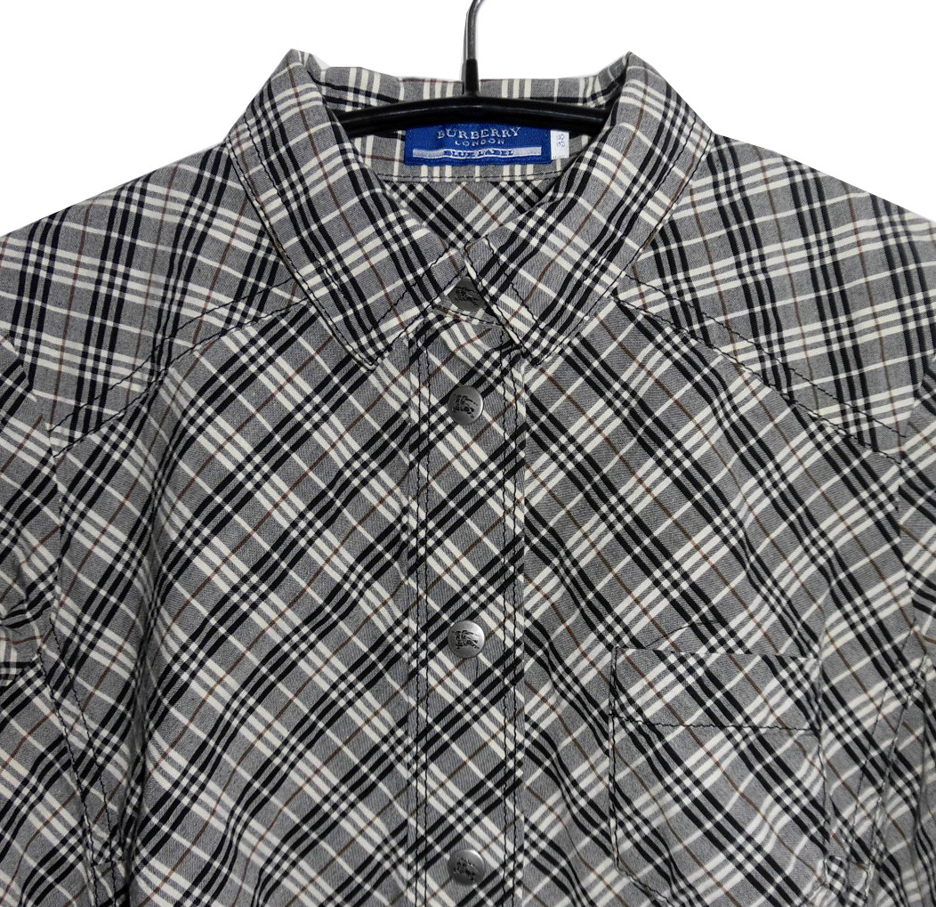BURBERRY BLUE LABEL バーバリーブルーレーベル ノバチェック柄 半袖 【メーカー包装済】 【美品】バーバリーブルーレーベル ノバチェック 半袖ワンピース ひざ丈ワンピース