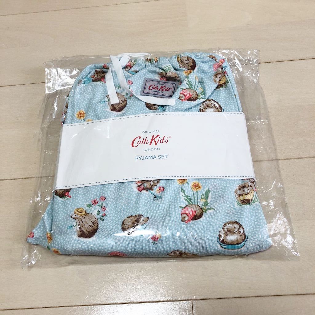 送料無料　レア　新品 Cath Kidston キャスキッドソン　キッズ　長袖　パジャマ　7-8歳　128cm ハリネズミ柄　巾着袋付き_画像6