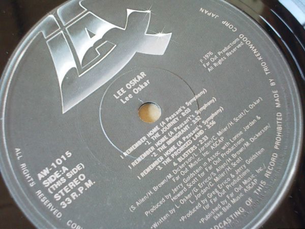 P5982　即決　LPレコード　リー・オスカー『約束の地』　国内盤_画像3