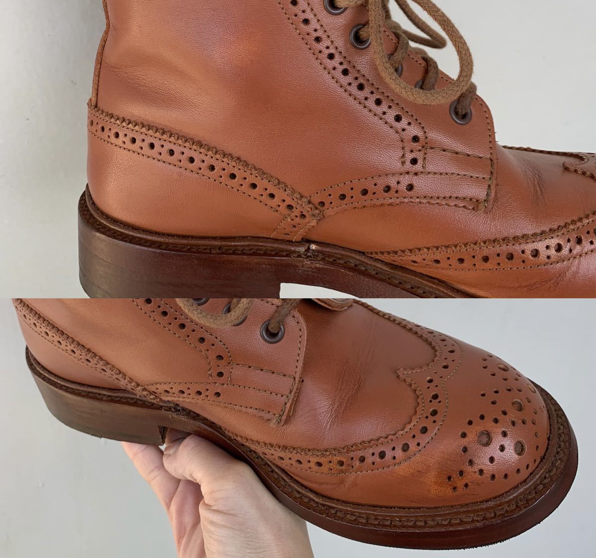 【良品】Trickerker‘ｓ　トリッカーズ　カントリーブーツ　レディース　L5180　MALTON　Brogue Boots　UK4.5　ウイングチップ_画像9