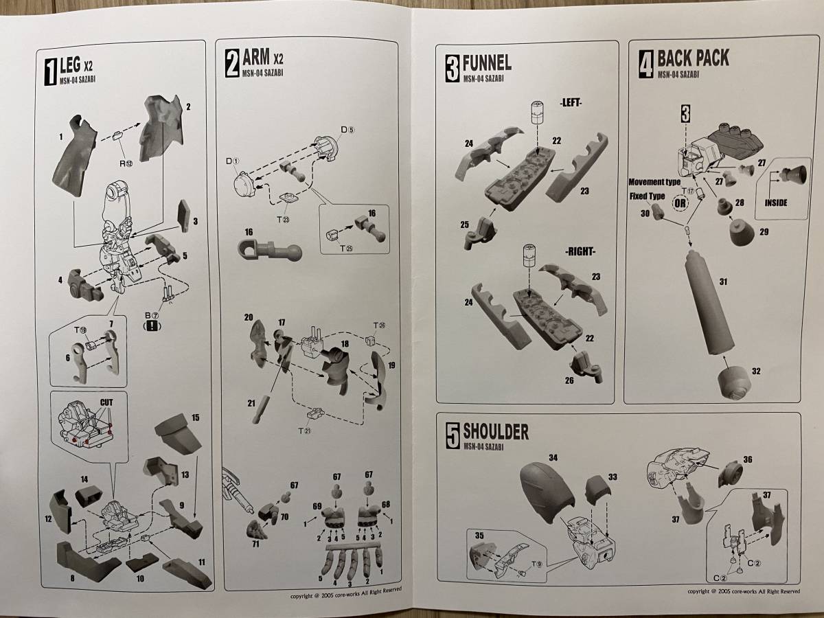 1/100 MG サザビー 改造パーツ 内袋未開封 CORE-WOrKS コアワークス ガレージキット 機動戦士ガンダム逆襲のシャア_画像8