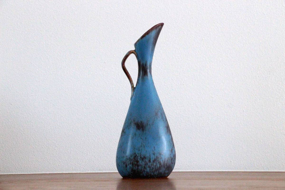 Gunnar Nylund グンナーニールンド Rorstrand ロールストランド フラワーベース 花器 ブルー/北欧 アンティーク ヴィンテージ  骨董 花瓶